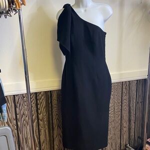 Dress the Population Elegant One-Shoulder Black Dress